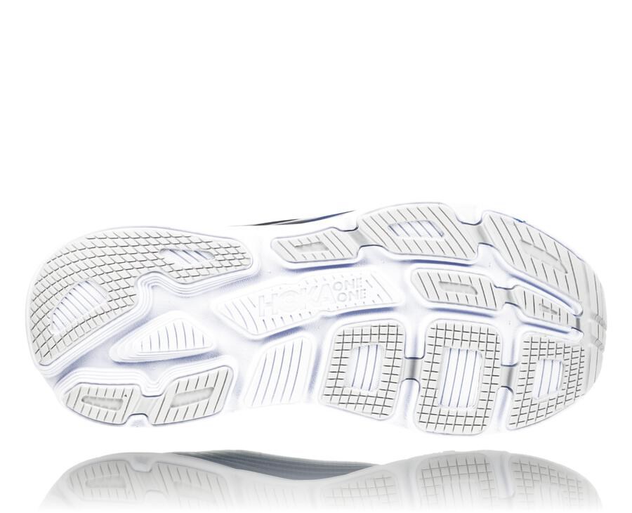 Hoka One One Mens Running Shoes - Bondi 6 - Blue/White - RKLJ94086